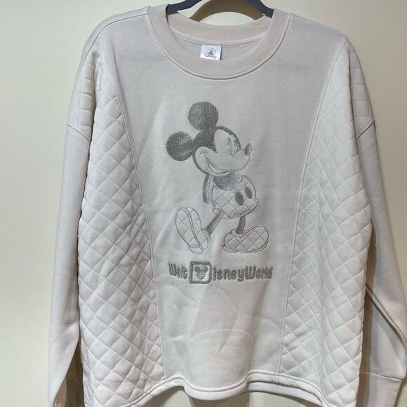Disney Mickey Mouse Cream Sweatshirt XL NWT - Picture 4 of 14